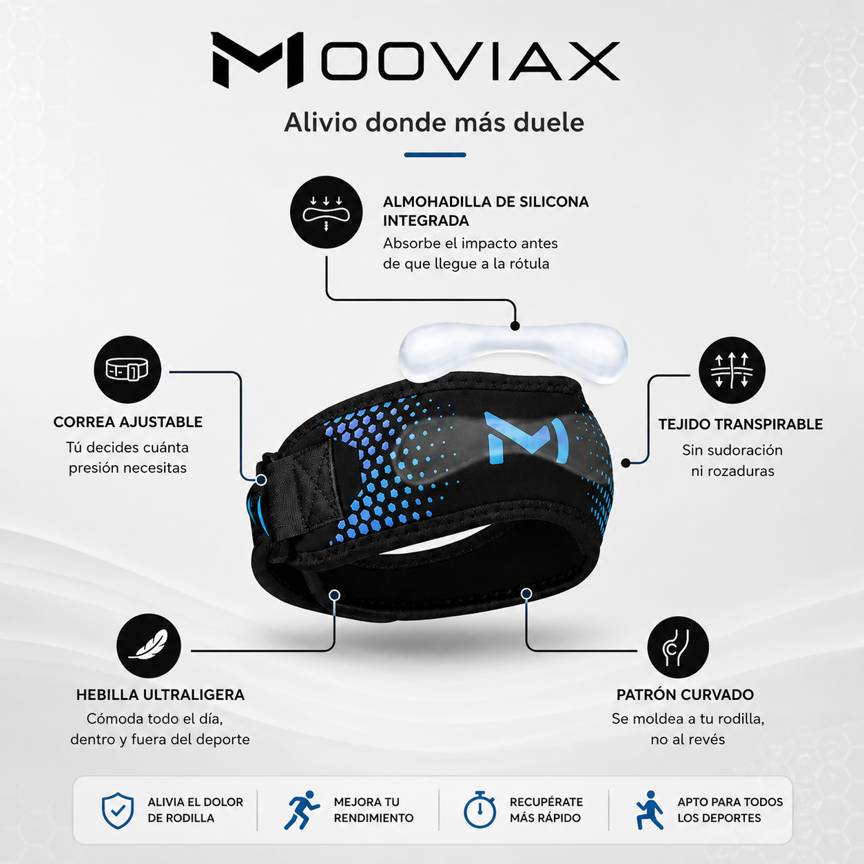 Mooviax™ - Rodillera de sujeción articular